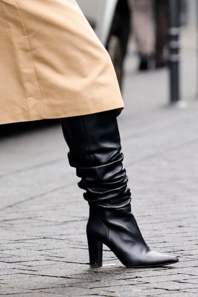 slouchy leather boots trend 2024